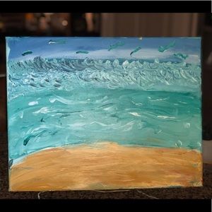 Unique one of a kind ocean painting